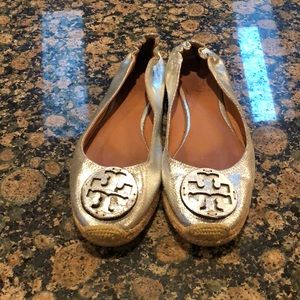 Tory Burch Silver Espadrilles